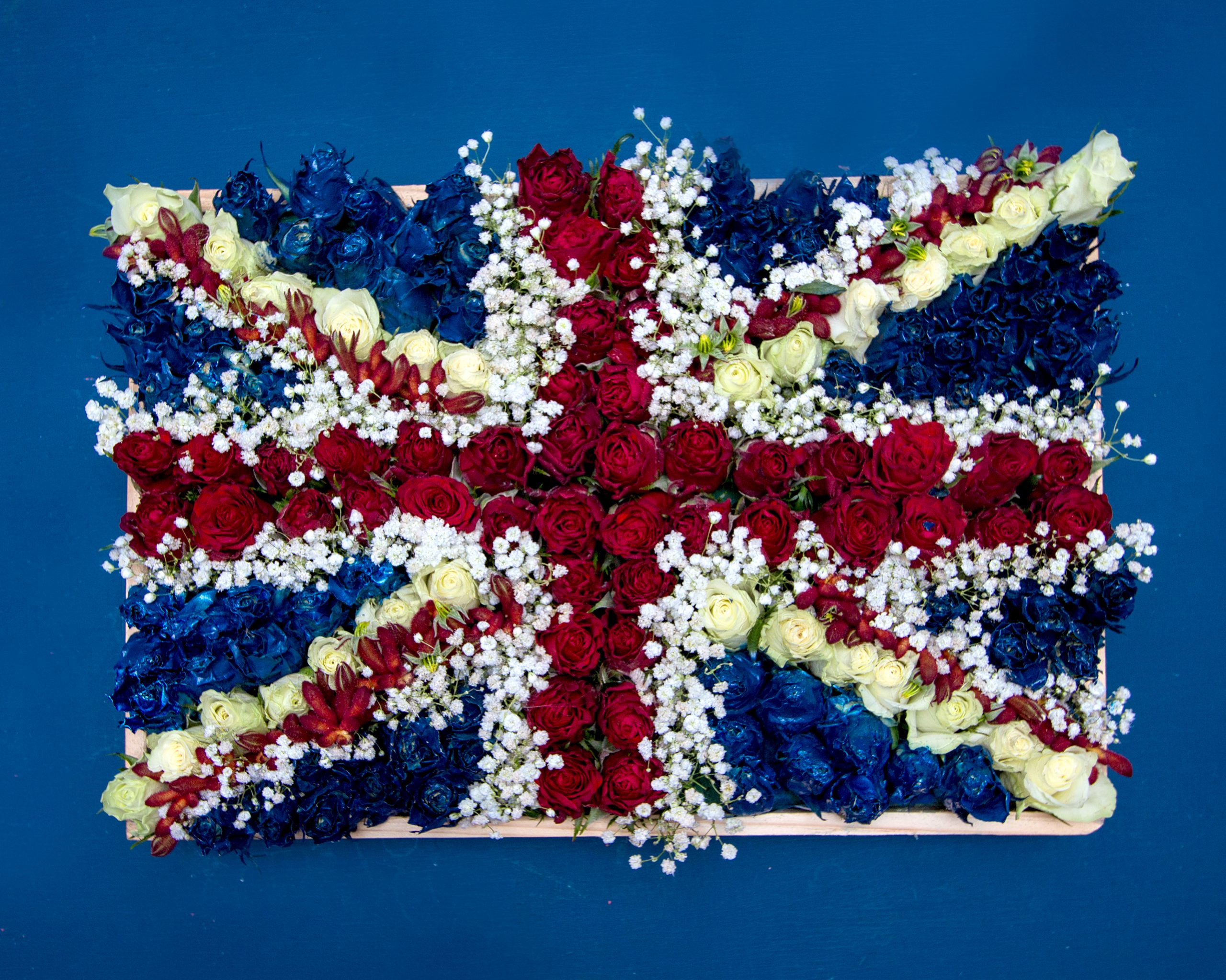 United Kingdom floral flag art