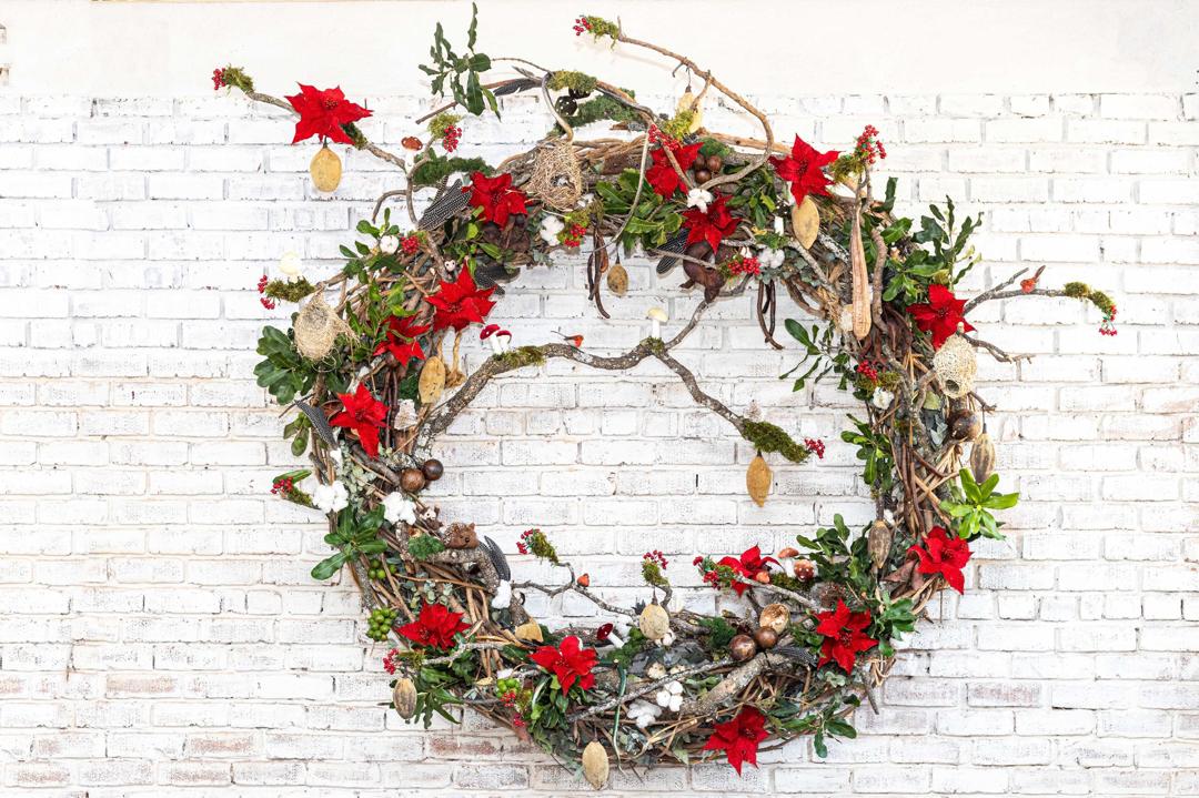 Patrick Mavros two-metre botanical hand wreath