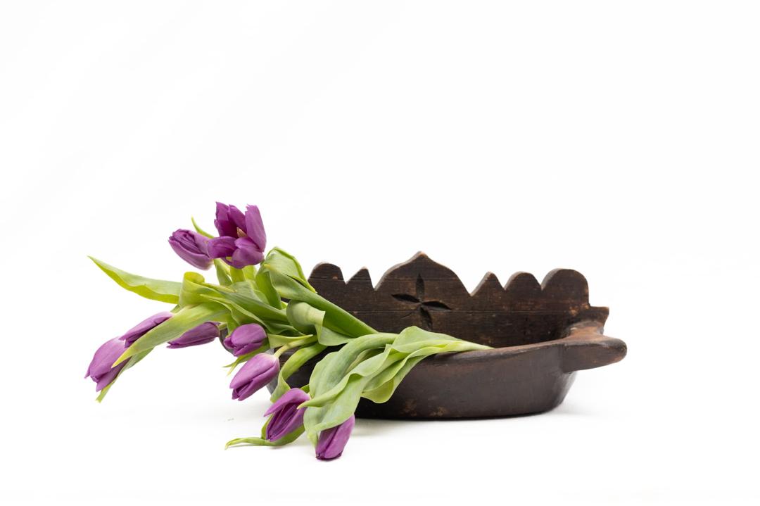 Crocodile-shaped sculptural floral vessel